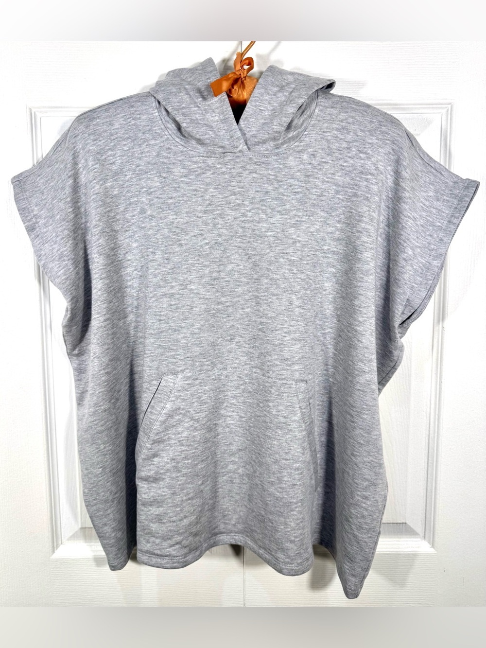 Eileen Fisher Cozy Brushed Terry Oversized Hooded Pullover Gray XS NWT